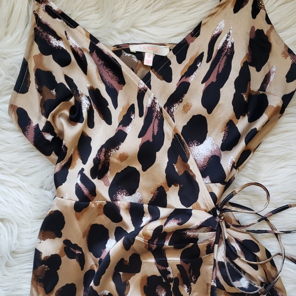 Vici Leopard Wrap Dress - Picture 1 of 4